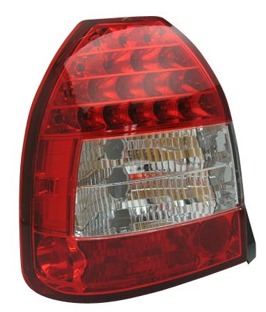 Honda Civic EK EJ 96-00 3 Porte Fanali Posteriori Rossi/Trasparenti G3 LED