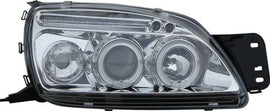 Ford Fiesta MK5 99-02 Fari Anteriori Angel Eye Chrome V1