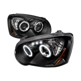 Fari Anteriori Doppio Anello Flat Interno Nero Subaru Impreza GD GG