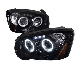 Fari Anteriori Doppio Anello Interno Nero Lucido Lente Smoke Subaru Impreza GD GG
