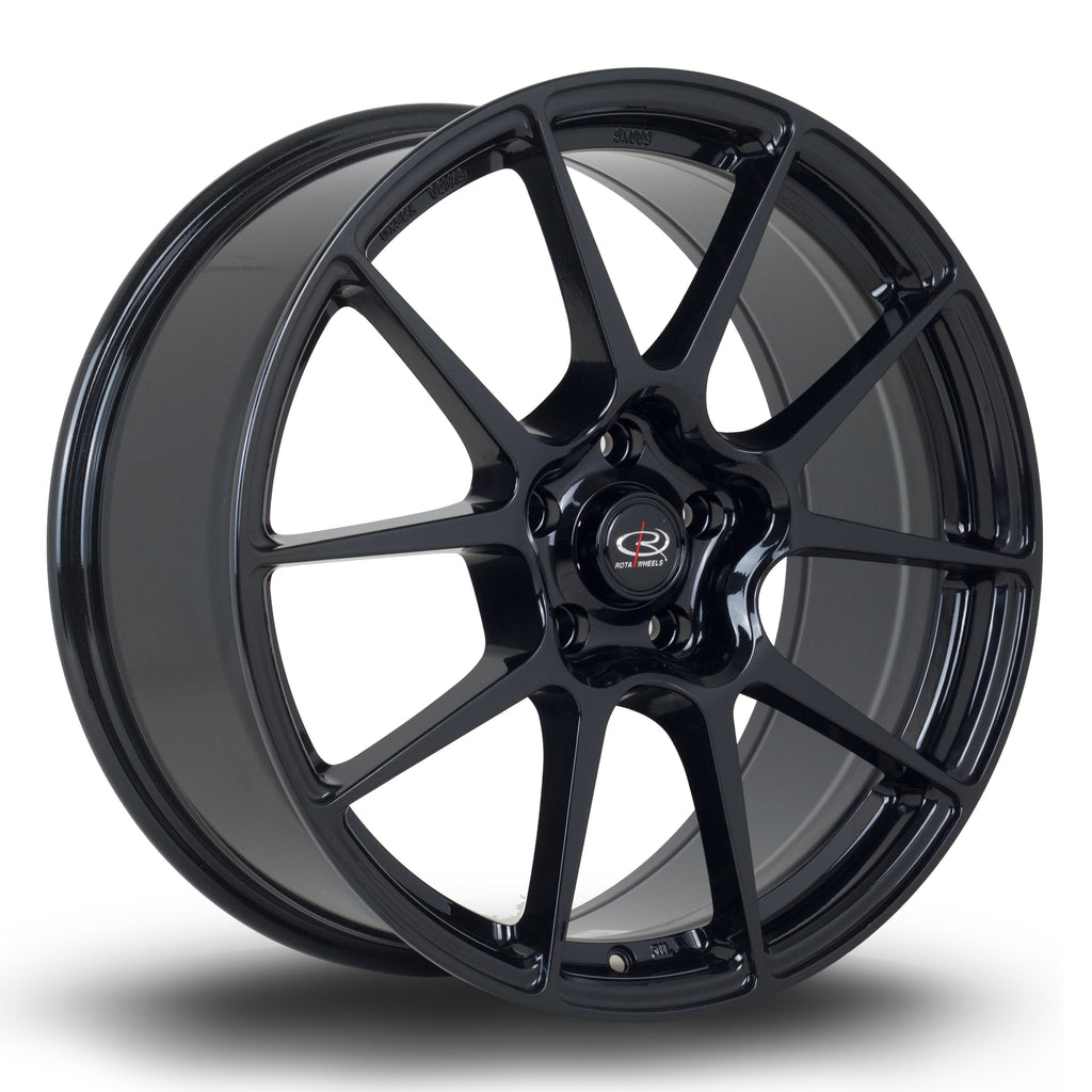 Cerchio in Lega Rota AR10 19x8.5 5x114.3 ET44 Gloss Black