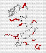 Carica l&#39;immagine nel visualizzatore di Gallery, Vauxhall Astra MK5 VXR 2.0 Turbo Z20LEH Kit tubi silicone coolant