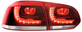 VW Golf MK6 Fanali Posteriori a LED Rossi/Trasparenti (R-Look)