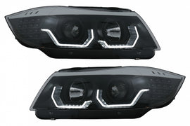 3D LED Fari Anteriori Angel Eyes BMW Serie 3 E90 Limousine E91 Touring (03.2005-08.2008) LHD nero