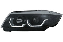 Load image into Gallery viewer, 3D LED Fari Anteriori Angel Eyes BMW Serie 3 E90 Limousine E91 Touring (03.2005-08.2008) LHD nero