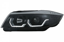 3D LED Fari Anteriori Angel Eyes BMW Serie 3 E90 Limousine E91 Touring (03.2005-08.2008) LHD nero