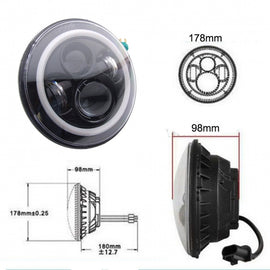 Fari Anteriori Amber Halo DRL Jeep Wrangler JK TJ LJ Land Rover Defender Mercedes W463 nero