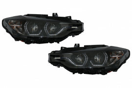 Fari Anteriori Angel Eyes LED DRL BMW Serie 3 F30 F31 Sedan Touring (10.2011-05.2015) Nero