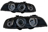 Fari Anteriori Angel Eyes BMW Serie 5 E39 Sedan Touring (1996-2003) nero Grey Edition