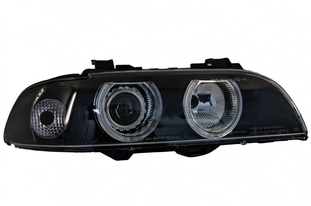 Fari Anteriori Angel Eyes BMW Serie 5 E39 Sedan Touring (1996-2003) nero Grey Edition