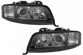 Fari Anteriori Angel Eyes Xenon Audi A6 4B C5 (06.2001-05.2004) Guida a Sinistra o Guida a Destra Nero