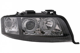 Fari Anteriori Angel Eyes Xenon Audi A6 4B C5 (06.2001-05.2004) Guida a Sinistra o Guida a Destra Nero