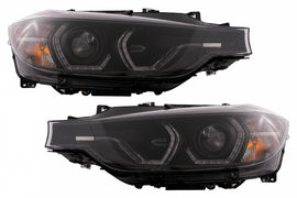 Angel Eyes Xenon Fari Anteriori BMW Serie 3 F30 F31 Sedan Touring (10.2011-05.2015) nero
