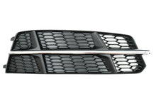 Carica l&#39;immagine nel visualizzatore di Gallery, Cover griglie paraurti Audi A6 C7 4G S-Line Facelift (2015-2018) nero Chrome