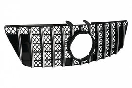 Griglia Centrale Anteriore Mercedes ML W164 Facelift (07.2008-2011) GT-R Panamericana Design Nero Chrome