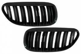 Griglie Reni Anteriori Centrali BMW 6 Series E63 E64 LCI Pre-LCI (2004-2010) M Design Double Stripe Nero Lucido