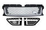 Griglie Centrali e prese d'aria Land Range Rover Sport L320 Facelift (2009-2013) Autobiography Look Nero Silver Edition