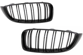 Griglie centrali reni BMW Serie 4 F32 F33 F36 (2013-03.2019) Double Stripe M Design Nero