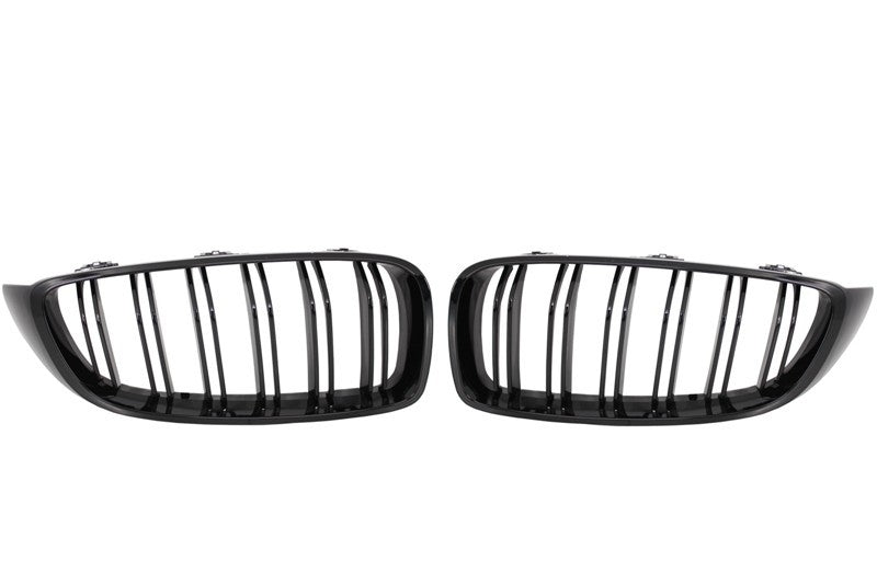 Griglie centrali reni BMW Serie 4 F32 F33 F36 (2013-03.2019) Double Stripe M Design Nero