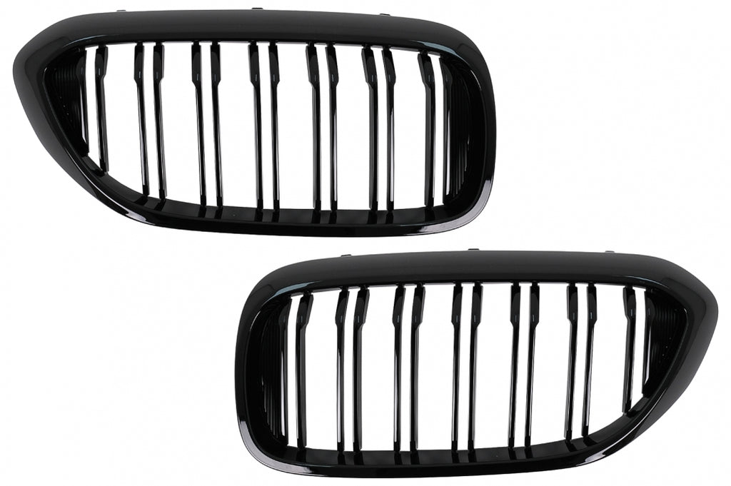 Griglie centrali reni BMW Serie 5 G30 G31 Sedan Touring (2017-2019) Double Stripe Nero Lucido