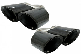 Finali di scarico 4 uscite Porsche Cayenne 9Y0 SUV 3.0 (2018 +) Upgrade to Cayenne S nero