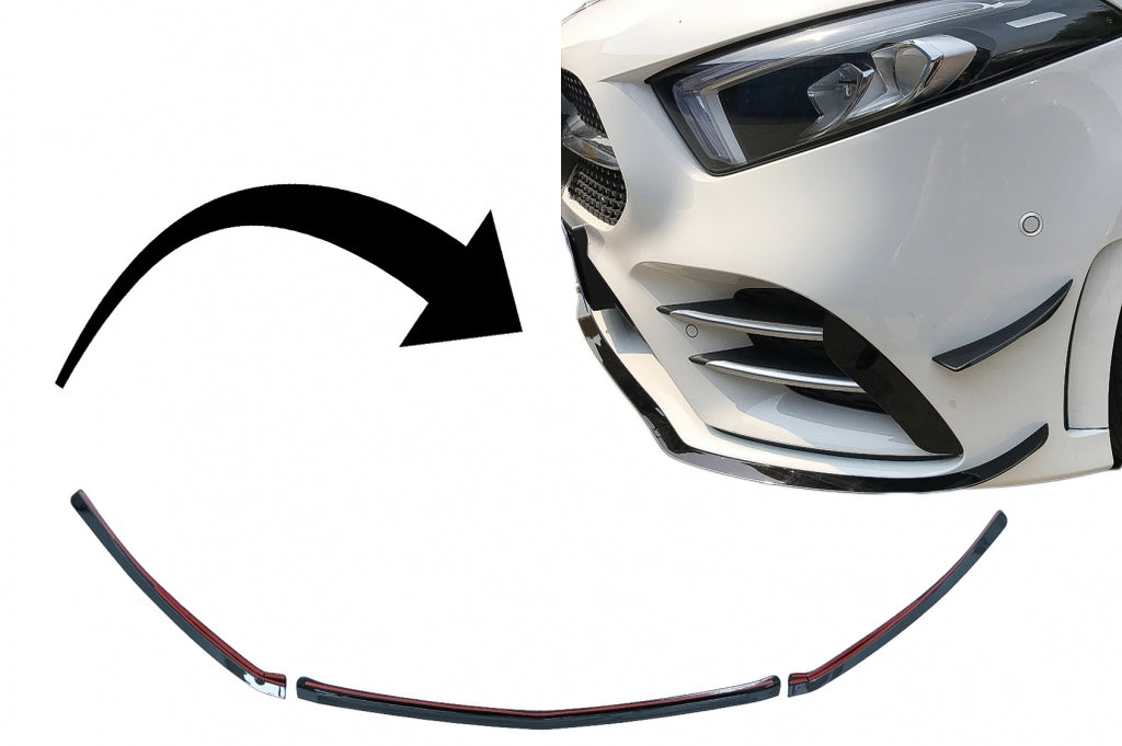 Lip Paraurti Anteriore Mercedes Classe A W177 V177 (04.2018+) A35 Design Edizione Nera