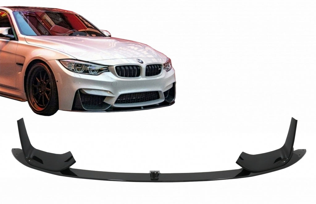 Lip Paraurti Anteriore BMW F80 M3 Sedan F82 M4 Coupe F83 M4 Cabrio (2014-2019) Nero Lucido