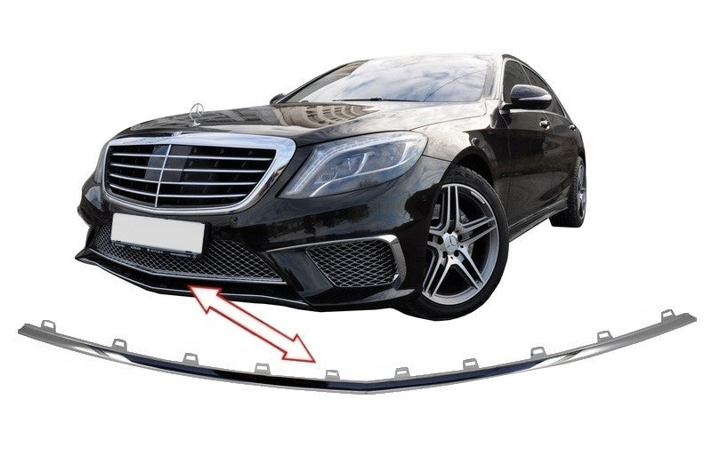 Paraurti Anteriore Middle Spoiler Lip Mercedes W222 S-Class (2013-2017) S65 Design