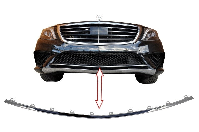 Paraurti Anteriore Middle Spoiler Lip Mercedes W222 S-Class (2013-2017) S65 Design