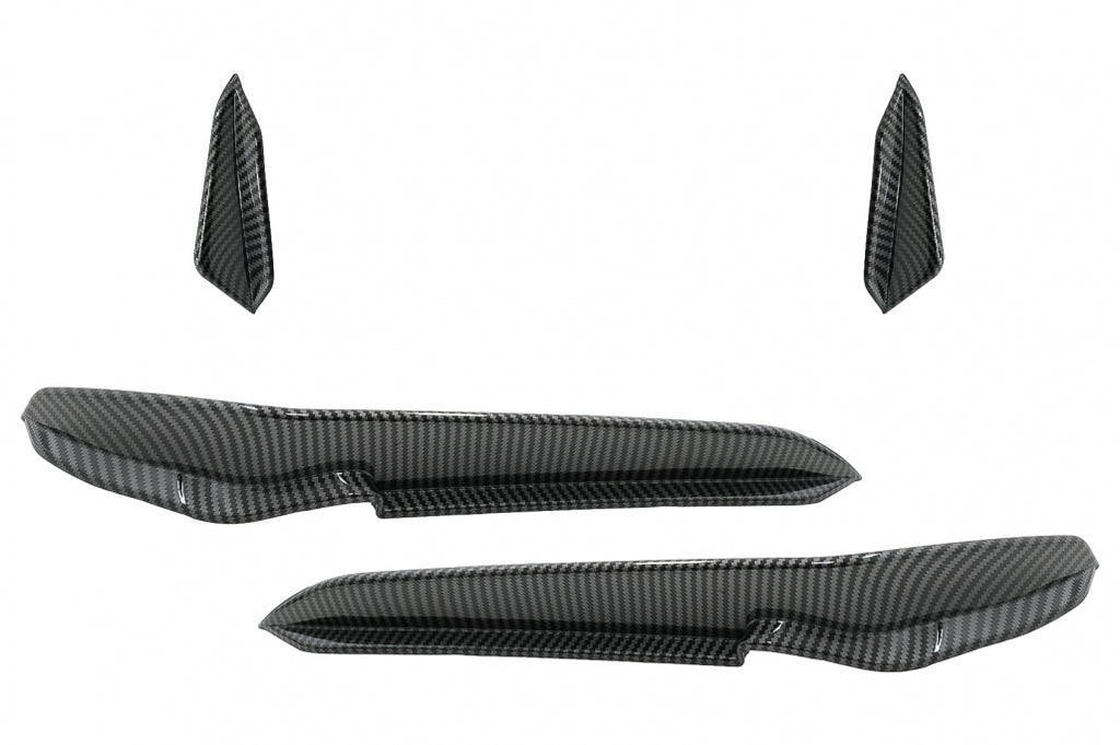 Paraurti Anteriore Side Fins Flaps VW Golf 7.5 5G R Hatchback (2017-2020) Carbon Look