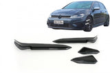 Paraurti Anteriore Side Fins Flaps VW Golf 7.5 5G R Hatchback (2017-2020) Carbon Look