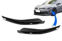 Carica l&#39;immagine nel visualizzatore di Gallery, Paraurti Anteriore Side Fins Flaps VW Golf 8 Mk8 MQB GTI R-Line (2020 +) Carbon Look