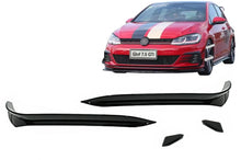 Load image into Gallery viewer, Paraurti Anteriore Side Fins Flaps VW Golf 7.5 GTI 5G Hatchback (2017-2020) Nero