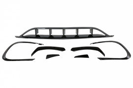 Kit di conversione aerodinamica per lip ed alette paraurti anteriore Mercedes CLA W117 Facelift (2016-2018) CLA45 Design Canards Nero Lucido