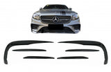 Lip e flap Paraurti Anteriore Mercedes Classe E W213 S213 C238 A238 Sport Line E53 (2016-2020) Nero Lucido