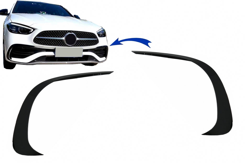 Lip e flap Paraurti Anteriore Mercedes C Class W206 Sport Line (2021+) Nero Lucido