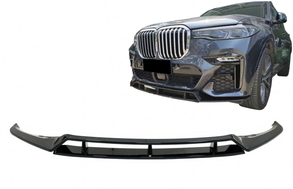 Lip Paraurti Anteriore BMW X7 G07 LCI M Sport (2020+) Nero Lucido