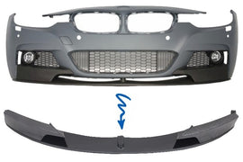 Lip Paraurti Anteriore Splitter BMW Serie 3 F30 F31 (2011+) M-Performance Pellicola Carbonio Coating