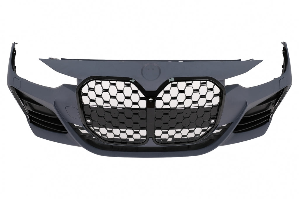 Paraurti Anteriore BMW Serie 3 F30 F31 Non LCI e LCI (2011-2018) Conversione in G80 M3 Design Nero Grille