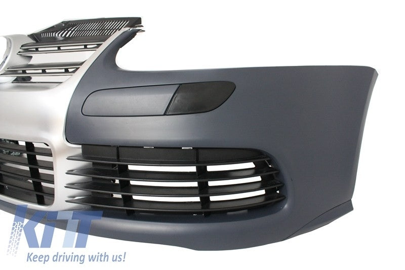 Paraurti Anteriore VW Golf MK5 (2003-2007) Jetta (2005-2010) R32 Look Brushed Aluminium Look Grille