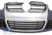 Carica l&#39;immagine nel visualizzatore di Gallery, Paraurti Anteriore VW Golf MK5 (2003-2007) Jetta (2005-2010) R32 Look Brushed Aluminium Look Grille