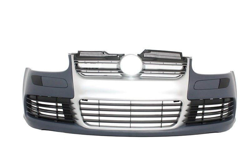 Paraurti Anteriore VW Golf MK5 (2003-2007) Jetta (2005-2010) R32 Look Brushed Aluminium Look Grille