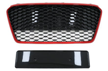 Carica l&#39;immagine nel visualizzatore di Gallery, Griglia Anteriore Audi R8 42 Prima Generazione Facelift (2013-2015) RS Design Nero Lucido Red