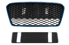 Carica l&#39;immagine nel visualizzatore di Gallery, Griglia Anteriore Audi R8 42 Prima Generazione Facelift (2013-2015) RS Design Nero Lucido Blue