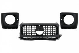 Griglia Anteriore con Cover Fari Mercedes Classe G W464 W463A e G63 AMG (06.2018+) GT-R Panamericana Design Nero Lucido