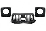 Griglia Anteriore con Cover Fari Mercedes Classe G W464 W463A e G63 AMG (06.2018+) GT-R Panamericana Design Nero Lucido