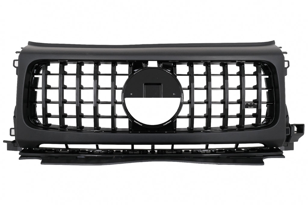 Griglia Anteriore con Cover Fari Mercedes Classe G W464 W463A e G63 AMG (06.2018+) GT-R Panamericana Design Nero Lucido