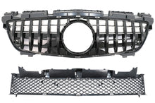 Carica l&#39;immagine nel visualizzatore di Gallery, Griglia Anteriore con Griglia inferiore Mercedes Classe SLK R172 (2011-2015) GT-R Panamericana Design Nero