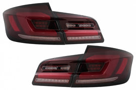 Fanali Posteriori Full LED Bar BMW Serie 5 F10 (2011-2017) Rosso Fumè Dynamic Sequential Turning Signal