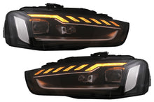 Load image into Gallery viewer, Fari Anteriori Full LED Audi A4 B8.5 Facelift (2012-2015) Luce di svolta sequenziale dinamica Nero A4 B9.5 Design